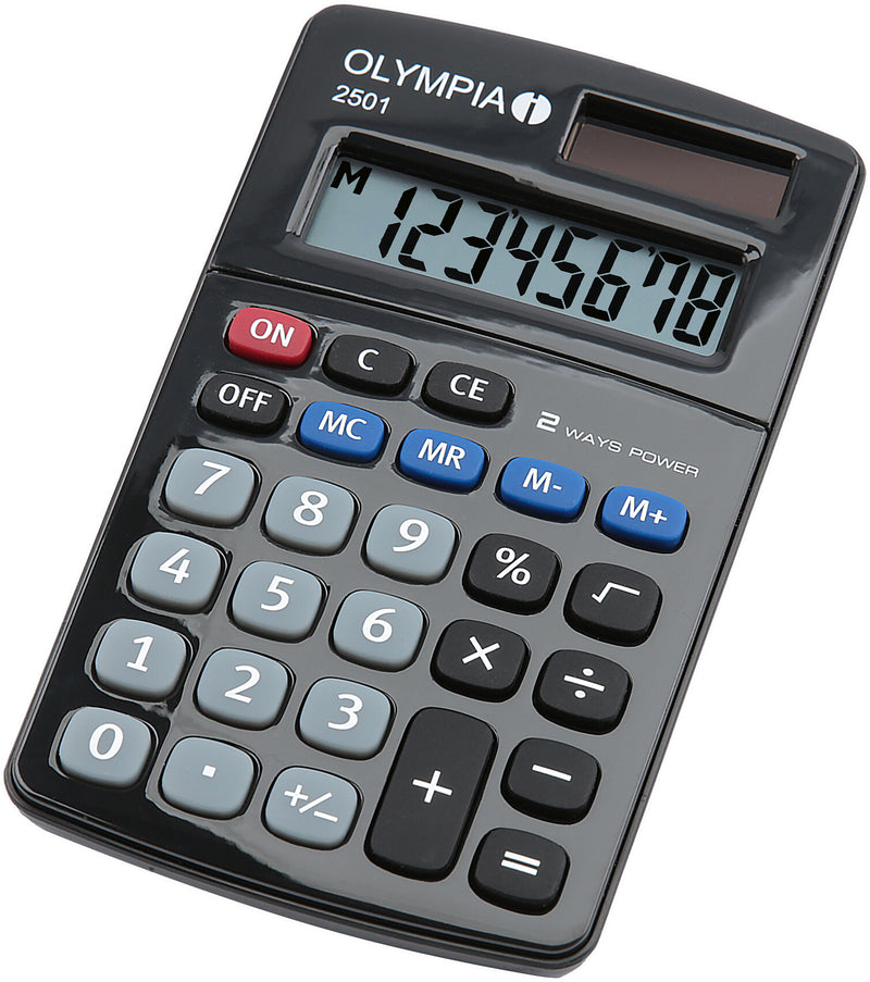 Olympia 2501 regnemaskine Desktop Basis Sort, Blå, Grå