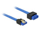 DeLOCK 84973 SATA-kabel 0,5 m SATA 7-pin Sort, Blå
