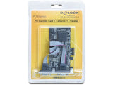 DeLOCK PCI Express card 4 x serial, 1x parallel interface-kort/adapter