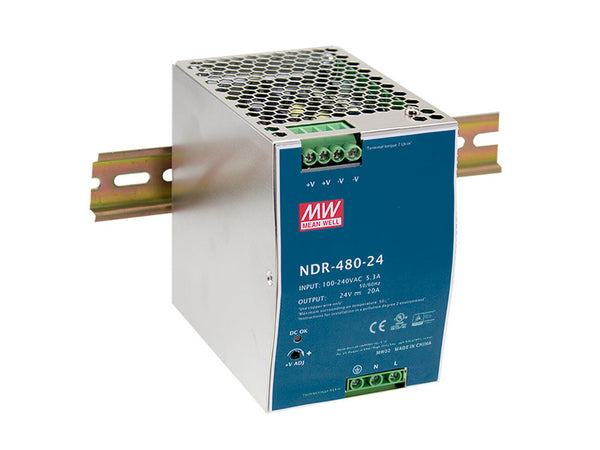 LevelOne POW-4861 enhed til strømforsyning 480 W Blå, Sølv