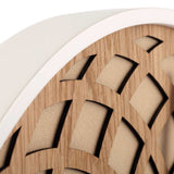 NeXtime 3150BE Væg- og bordur Kvartsur Cirkel Beige, Hvid