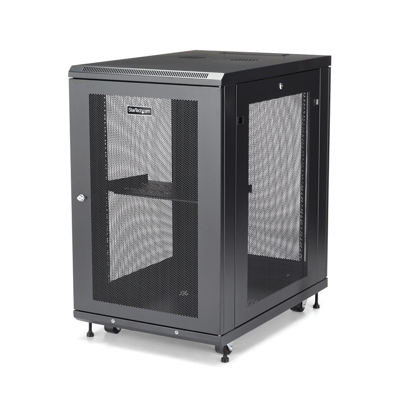 StarTech.com RK1833BKM stativ 18U Fritstående reol Sort