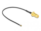DeLOCK 12654 koaxial kabel 0,1 m RP-SMA MHF 4L LK Sort