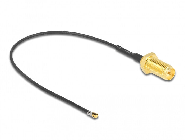 DeLOCK 12654 koaxial kabel 0,1 m RP-SMA MHF 4L LK Sort