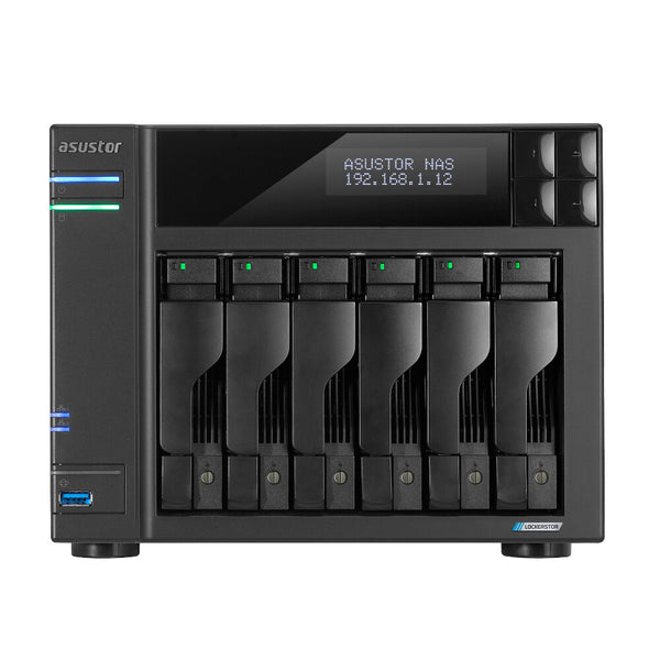 Asustor LOCKERSTOR 6 NAS Desktop Intel® Celeron® N5105 8 GB DDR4 HDD ADM Sort
