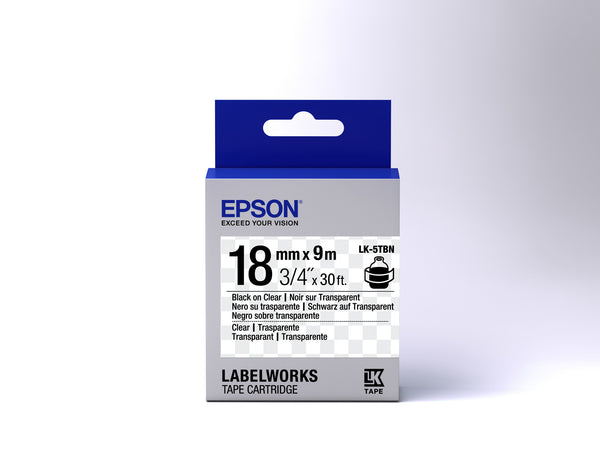Epson LK-5TBN etiketbånd Sort på transparant