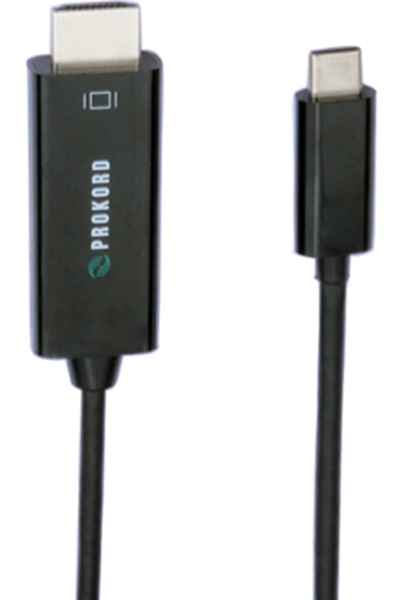 Prokord UTCH-2M videokabel adapter USB Type-C HDMI Sort