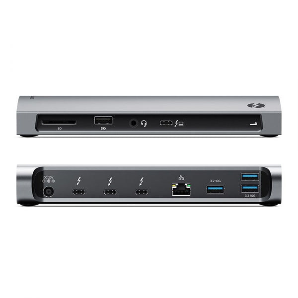 ALOGIC TB4D3TB dockingstation Ledningsført Thunderbolt 4 Sort
