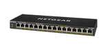 NETGEAR GS316PP Ikke administreret Gigabit Ethernet (10/100/1000) Strøm over Ethernet (PoE) Sort