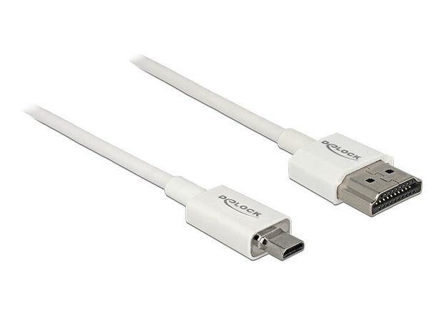 DeLOCK 85147 HDMI-kabel 0,25 m HDMI Type A (Standard) HDMI Type D (Micro) Hvid