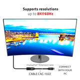 CLUB3D CAC-1022 videokabel adapter 2 m Displayport 1.4 Sort