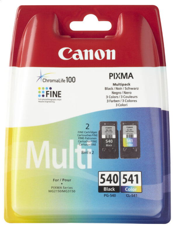 Canon PG-540 / CL-541 blækpatron 2 stk Original Sort, Blå, Magenta, Gul