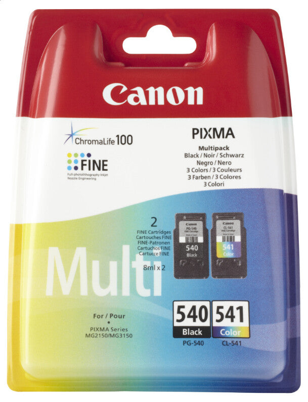 Canon PG-540 / CL-541 blækpatron 2 stk Original Sort, Blå, Magenta, Gul
