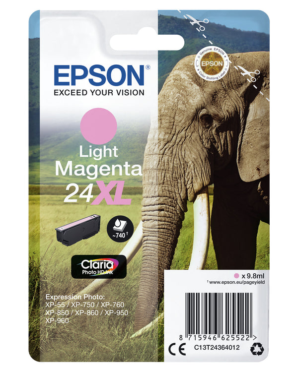 Epson Elephant C13T24364022 blækpatron 1 stk Original Lys magenta