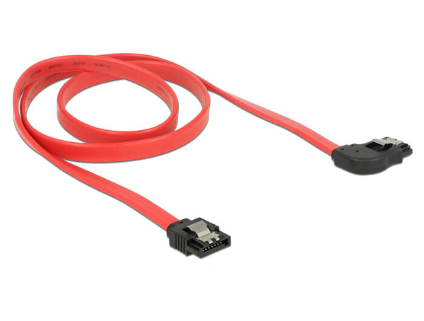 DeLOCK 83970 SATA-kabel 0,7 m SATA 7-pin Sort, Rød