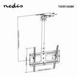 Nedis TVCM1350BK tv-beslag 165,1 cm (65") Sort