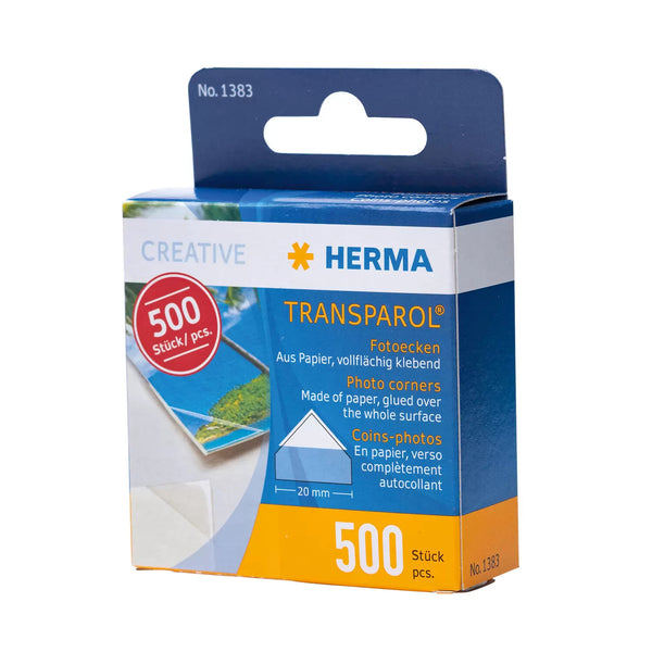 HERMA 1383 fotohjørne 500 stk Transparent