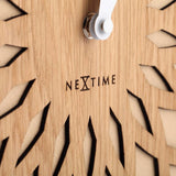NeXtime 3150BE Væg- og bordur Kvartsur Cirkel Beige, Hvid