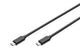 Digitus AK-300138-018-S USB-kabel USB 3.2 Gen 2 (3.1 Gen 2) 1,8 m USB C Sort