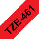 Brother TZE-461 etiketbånd Sort på rød