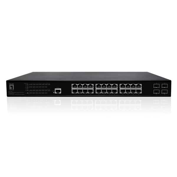 LevelOne GEP-2861 netværksswitch Administreret L2 Gigabit Ethernet (10/100/1000) Strøm over Ethernet (PoE) 1U Sort