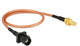 DeLOCK 89676 koaxial kabel RG-316 0,3 m FAKRA A SMB Sort, Brun, Guld