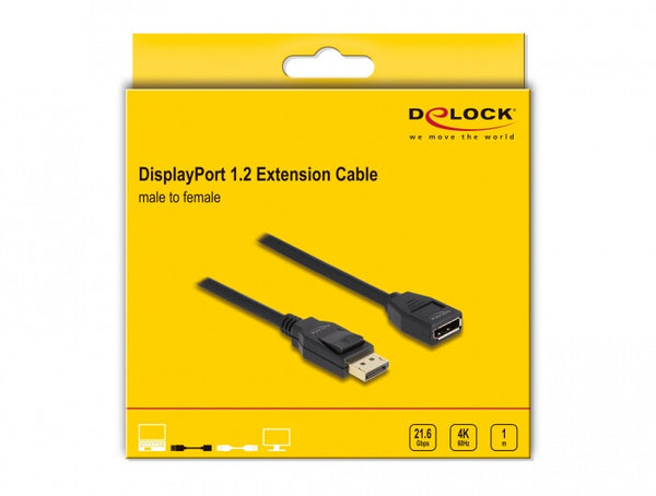 DeLOCK 80001 DisplayPort kabel 1 m Sort