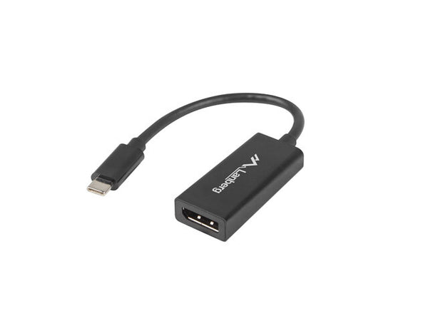 Lanberg AD-UC-DP-01 videokabel adapter 0,15 m USB Type-C DisplayPort Sort