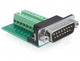 DeLOCK 65275 kabel kønsskifter Sub-D 15 pin Gameport 16 pin Terminal block Grøn