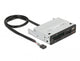 DeLOCK 91708 kortlæser USB 2.0 Intern Sort, Grå
