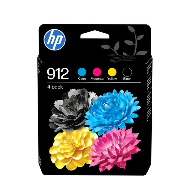 HP Originale 912-blækpatroner, sort/cyan/magenta/gul, 4 stk.