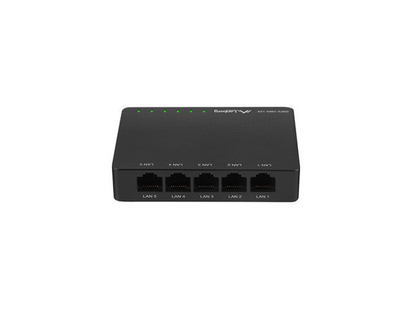 Lanberg DSP2-1005-12V netværksswitch Ikke administreret Gigabit Ethernet (10/100/1000) Sort