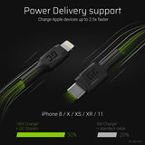 Green Cell KABGC07 Lightning kabel 1 m Sort