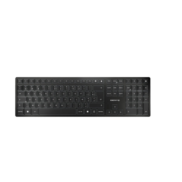 CHERRY KW 9100 SLIM tastatur Universel RF trådløs + Bluetooth Sort