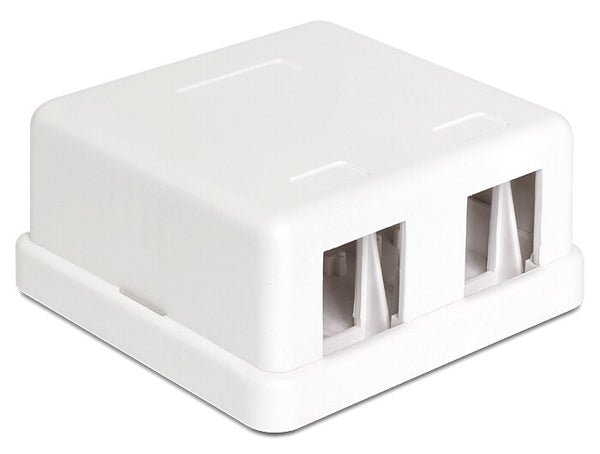 DeLOCK 86207 kabelsamler 2x Keystone Hvid