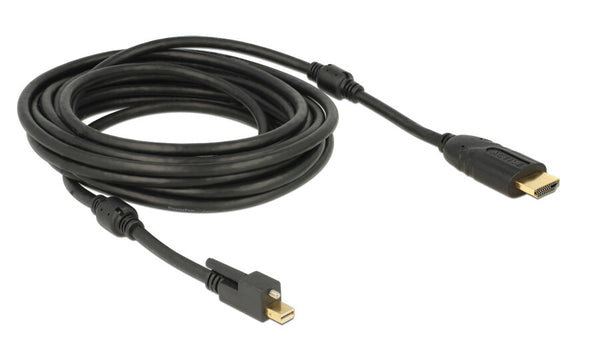 DeLOCK 83732 videokabel adapter 5 m Mini DisplayPort HDMI Sort