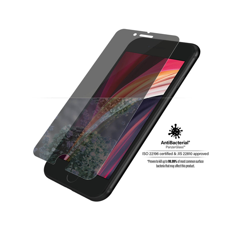 PanzerGlass ® Privacy Skærmbeskyttelse iPhone SE (2020/2022) | 8 | 7 | 6 | 6s | Standard Fit