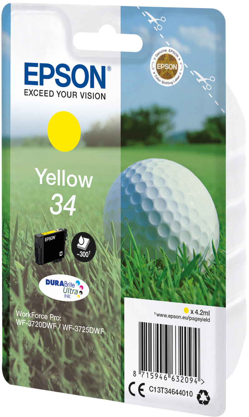 Epson Golf ball 34 golfbold DURABrite Ultra enkeltpakke gult blæk