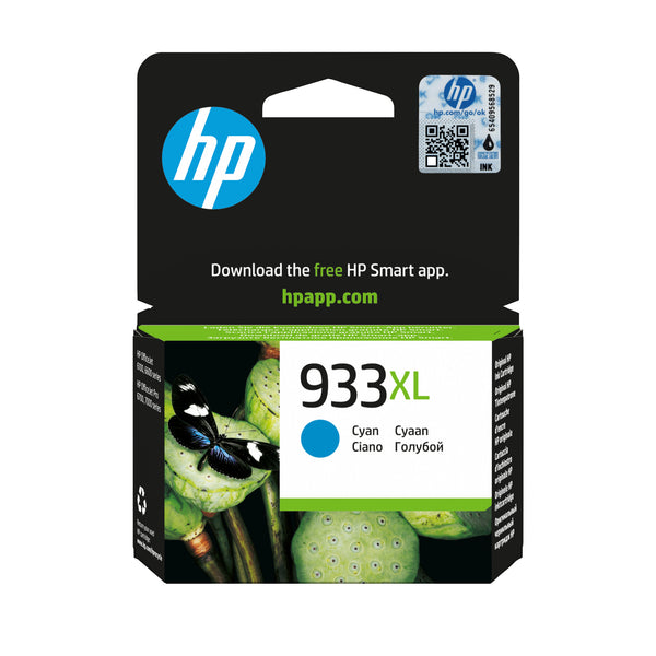 HP Original 933XL-blækpatron med høj kapacitet, cyan