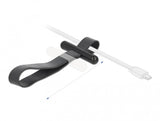 DeLOCK Kabelbinder mit Gummischlaufe schwarz kabelsamler Gummi Sort