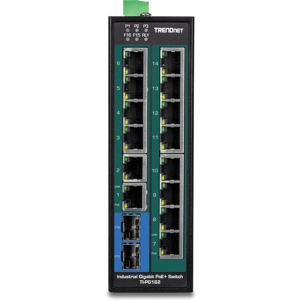 Trendnet TI-PG162 netværksswitch Ikke administreret Gigabit Ethernet (10/100/1000) Strøm over Ethernet (PoE) Sort