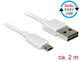 DeLOCK 84808 USB-kabel USB 2.0 2 m USB A Micro-USB B 0,48 Gbit/sek. Hvid