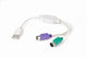Gembird UAPS12 PS/2-kabel 0,3 m 2x 6-p Mini-DIN USB A Hvid