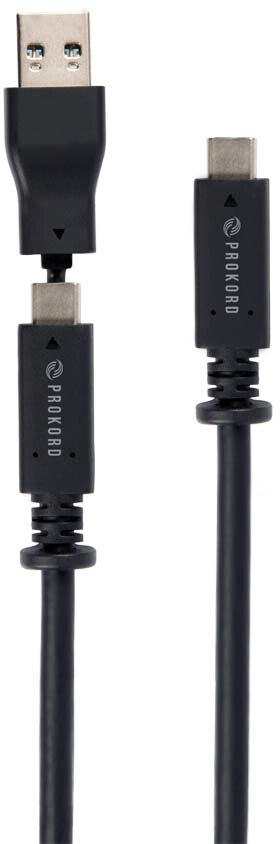 Prokord USB-0059A USB-kabel USB 3.2 Gen 2 (3.1 Gen 2) 1 m USB C 2 x USB C Sort