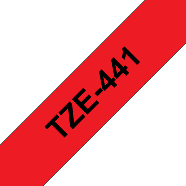 Brother TZE-441 etiketbånd Sort på rød