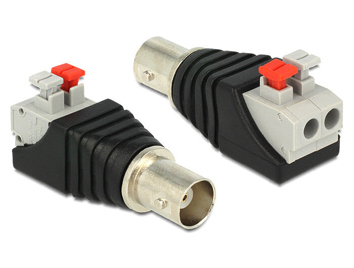 DeLOCK 65526 kabel kønsskifter BNC Sort, Sølv
