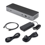 StarTech.com TB3CDK2DHUE dockingstation Ledningsført Thunderbolt 3 Sort, Grå