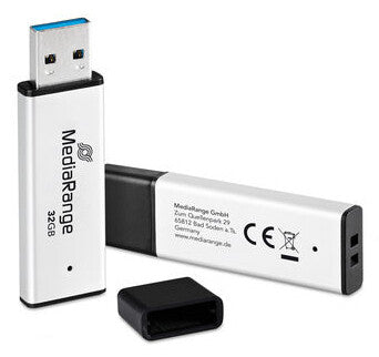 MediaRange MR1900 USB-nøgle 32 GB USB Type-A 3.2 Gen 1 (3.1 Gen 1) Sort, Sølv