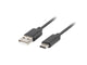 Lanberg CA-USBO-10CU-0005-BK USB-kabel USB 2.0 0,5 m USB A USB C 0,48 Gbit/sek. Sort