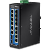 Trendnet TI-G162 netværksswitch Gigabit Ethernet (10/100/1000) Sort